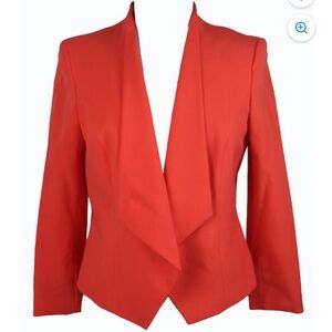 Nine West Tangerine Kiss-Front Blazer